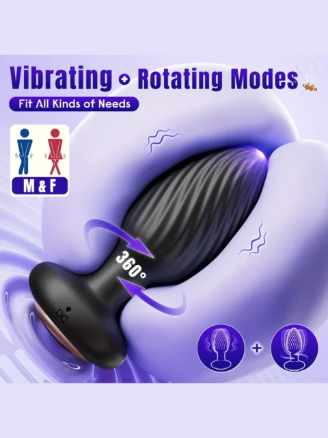 1pc Anal Vibrator Prostate Massager, Vibrating Anal Butt Plug, Rechargeable Waterproof G-spot Vibrator Anal Sex Toys For Men Women Couples