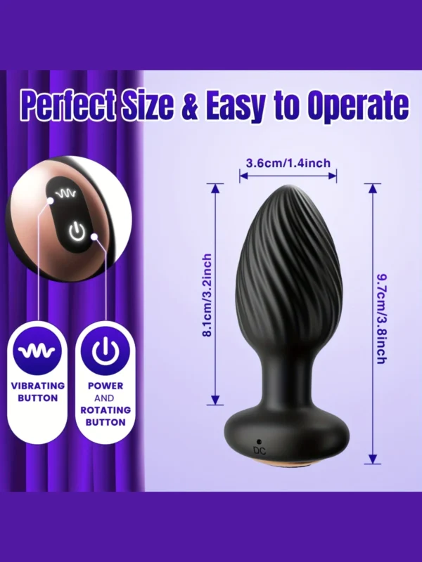 1pc Anal Vibrator Prostate Massager, Vibrating Anal Butt Plug, Rechargeable Waterproof G-spot Vibrator Anal Sex Toys For Men Women Couples - Image 4