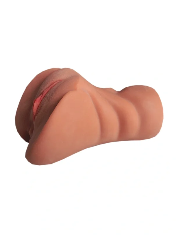 No. 01 Masturbator Vagina & Anus, Realistic TPE Material, Super Soft, Brown, 15 cm - Image 3