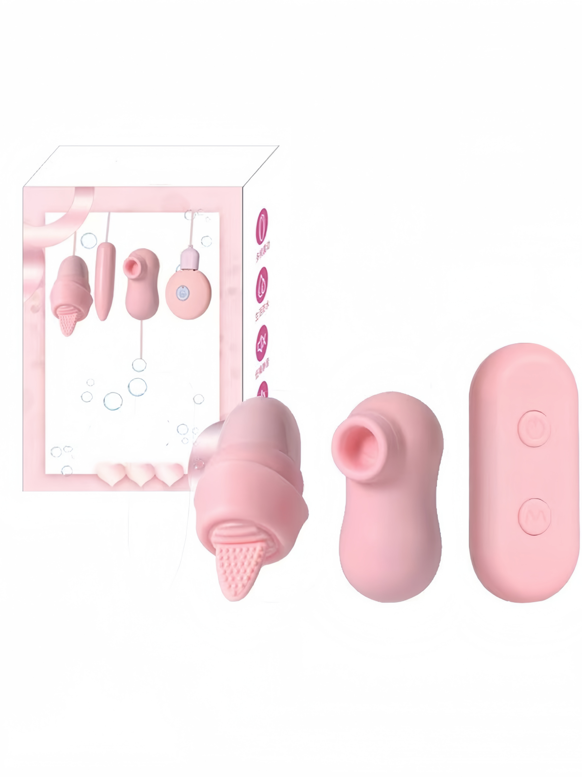 Jinle 3-head vibrating egg set, licking, sucking, convenient direct USB plug
