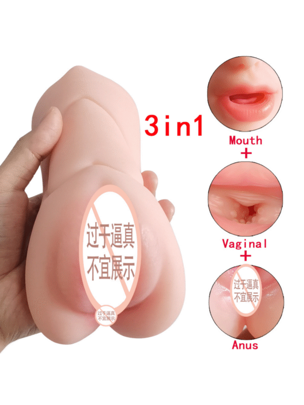 Double-headed fake vagina, sexy cock-sucking mouth, beautiful plump pussy, tight anus - Image 3