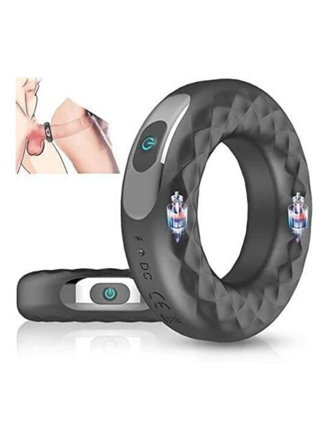 Cock Ring Erection Ball Clitoral Vibrator, Silicone Cock Ring 10 Vibration Modes Rechargeable Mode