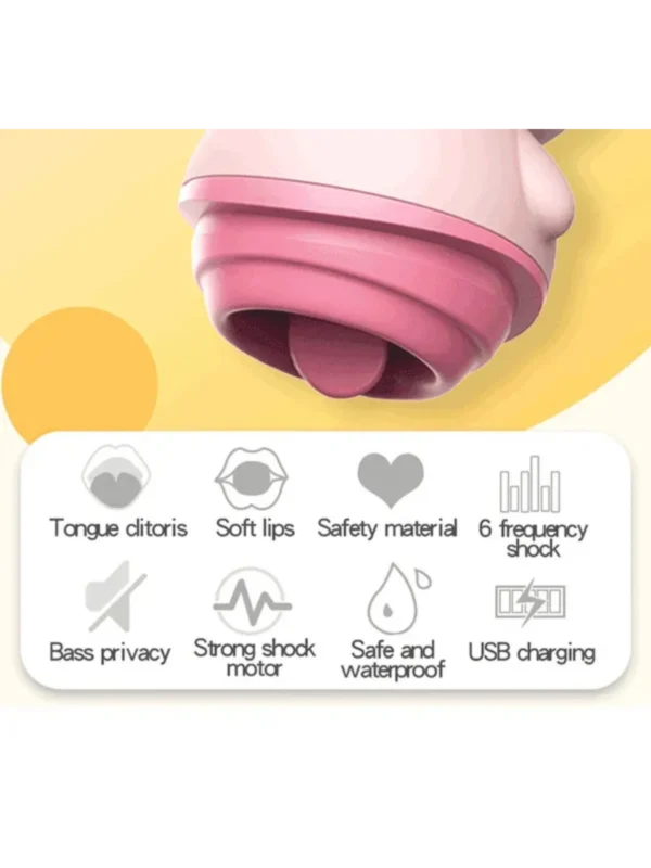 Female Tongue Licking Vibrator Anal Clitoris Stimulator Nipple Massager Soft Cute Pig Tongue Masturbator Erotic Machine Sextoys - Image 3