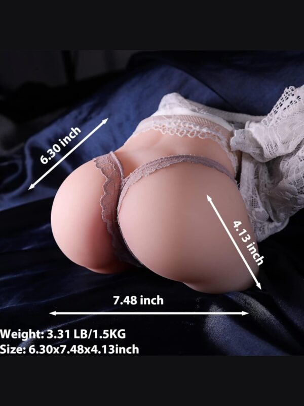 3.3 LB Sex Doll Male Masturbator Toys for Men, Yoikun Pocket Pussy Ass Flesh Light Realistic Butt Female Torso Stroker with Vagina Anal Sex, Adult Men Masturbation,1.0 Count