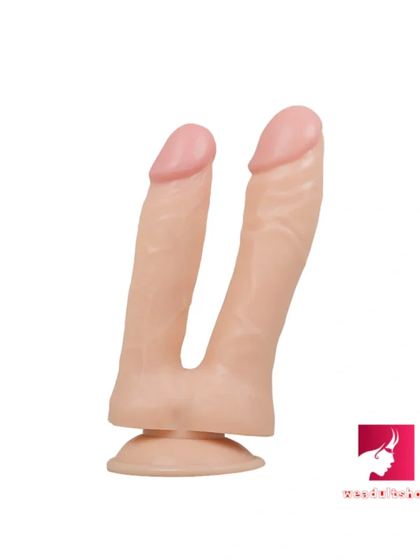 7.1in Double Headed Black Dildo With Sucker Anal Sex Toy For Women - Image 7