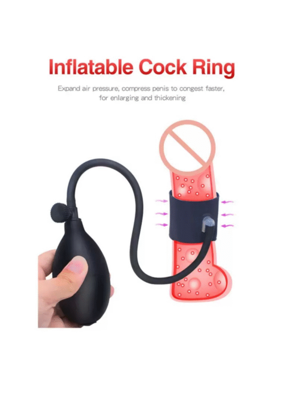 Inflatable Massager Penis Ring Erection Pumps 12.8cm - Image 6